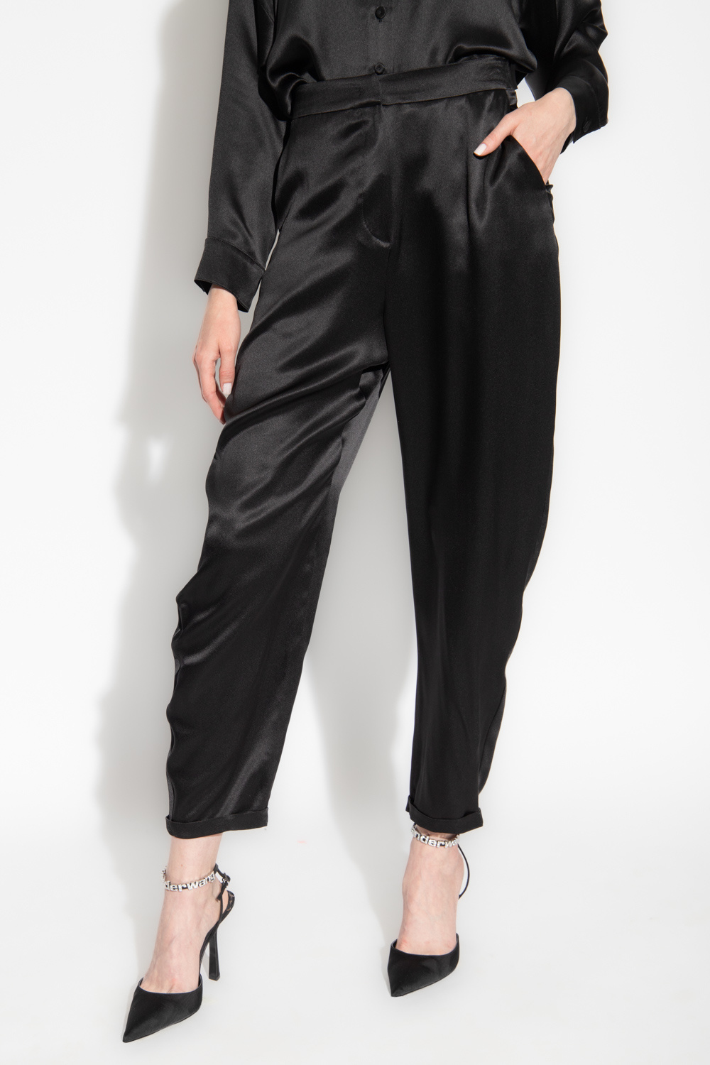 Emporio Armani Silk trousers Women s Clothing Vitkac